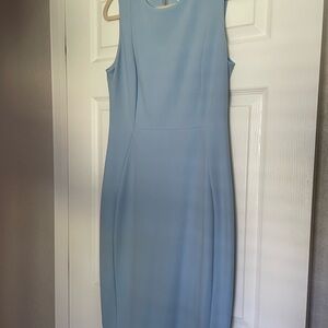 Calvin Klein - Elegant Blue Sleeveless Dress